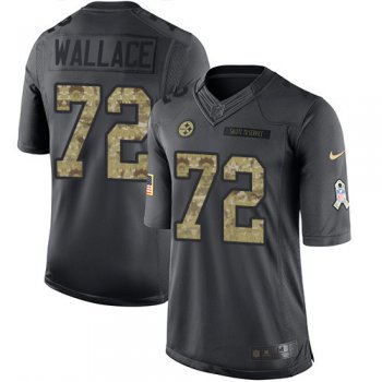 Men's Pittsburgh Steelers #72 Cody Wallace Black Anthracite 2016 Salute To Service Stitched NFL Nike Limited Jersey