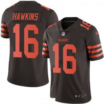 Men's Cleveland Browns #16 Andrew Hawkins Brown 2016 Color Rush Stitched NFL Nike Limited Jersey