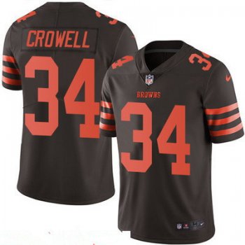 Men's Cleveland Browns #34 Isaiah Crowell Brown 2016 Color Rush Stitched NFL Nike Limited Jersey
