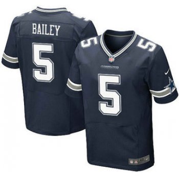 Men's Dallas Cowboys #5 Dan Bailey Blue Home NFL Nike Elite Jersey