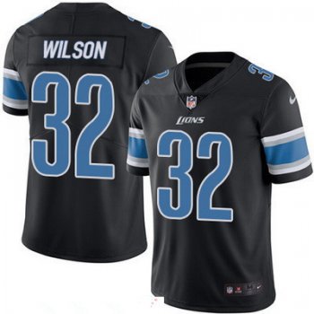 Men's Detroit Lions #32 Tavon Wilson Black 2016 Color Rush Stitched NFL Nike Limited Jersey