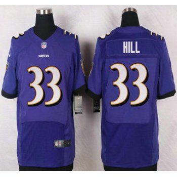Baltimore Ravens #33 Will Hill Purple Team Color NFL Nike Elite Jersey
