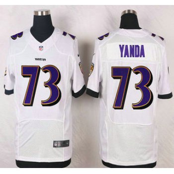 Baltimore Ravens #73 Marshal Yanda White Road NFL Nike Elite Jersey