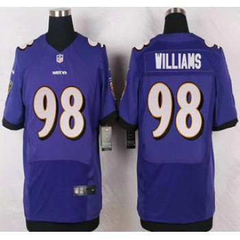 Baltimore Ravens #98 Brandon Williams Purple Team Color NFL Nike Elite Jersey