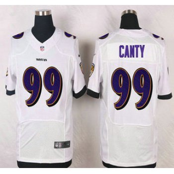 Baltimore Ravens #99 Chris Canty White Road NFL Nike Elite Jersey
