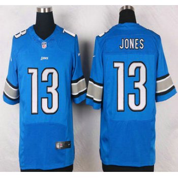 Detroit Lions #13 T. J. Jones Light Blue Team Color NFL Nike Elite Jersey