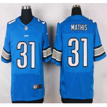 Detroit Lions #31 Rashean Mathis Light Blue Team Color NFL Nike Elite Jersey