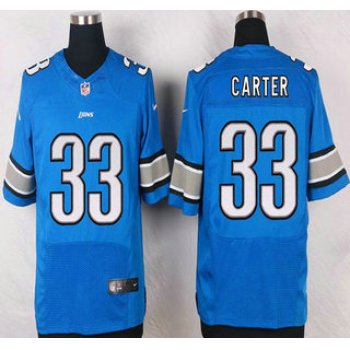 Detroit Lions #33 Alex Carter Light Blue Team Color NFL Nike Elite Jersey