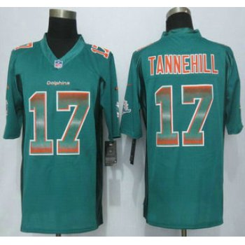 Miami Dolphins #17 Ryan Tannehill Aqua Green Strobe 2015 NFL Nike Fashion Jersey