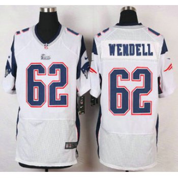 New England Patriots #62 Ryan Wendell White Road NFL Nike Elite Jersey