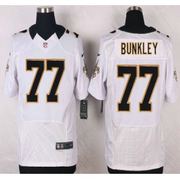 New Orleans Saints #77 Brodrick Bunkley White Road NFL Nike Elite Jersey