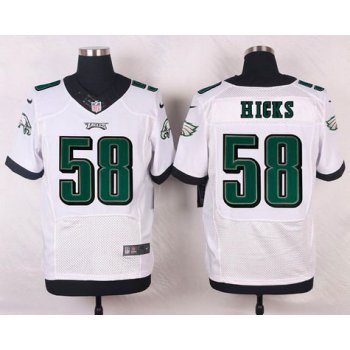 Philadelphia Eagles #58 Jordan Hicks White Road NFL Nike Elite Jersey