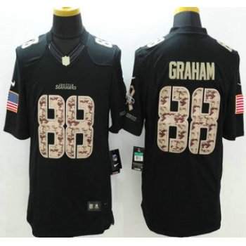 Seattle Seahawks #88 Jimmy Graham Nike Salute to Service Nike Black Limited Jersey