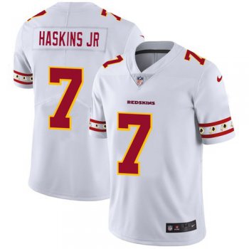 Men's Washington Redskins #7 Dwayne Haskins Jr Nike White Team Logo Vapor Limited NFL Jersey