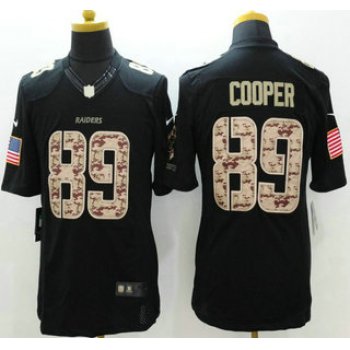 Oakland Raiders #89 Amari Cooper Nike Salute to Service Nike Black Limited Jersey