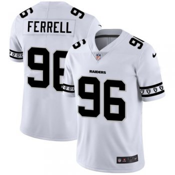 Oakland Raiders #96 Clelin Ferrell Nike White Team Logo Vapor Limited NFL Jersey