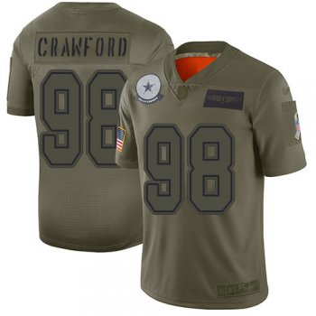 Nike Cowboys #98 Tyrone Crawford Camo Men's Stitched NFL Limited 2019 Salute To Service Jersey