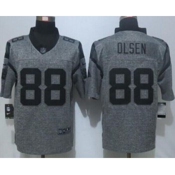 Men's Carolina Panthers #88 Greg Olsen Nike Gray Gridiron 2015 NFL Gray Limited Jersey