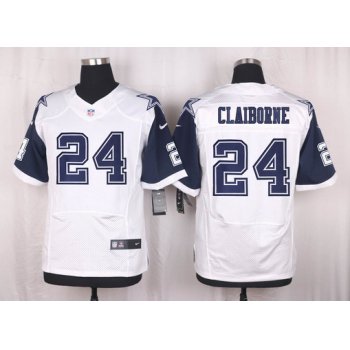 Men's Dallas Cowboys #24 Morris Claiborne Nike White Color Rush 2015 NFL Elite Jersey