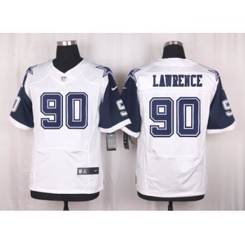 Men's Dallas Cowboys #90 DeMarcus Lawrence Nike White Color Rush 2015 NFL Elite Jersey