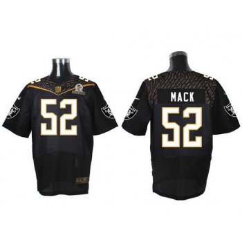Men's Oakland Raiders #52 Khalil Mack Black 2016 Pro Bowl Nike Elite Jersey
