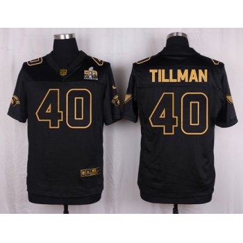 Nike Cardinals #40 Pat Tillman Pro Line Black Gold Collection Men's Stitched NFL Elite Jersey