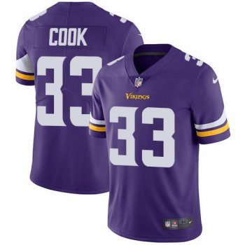 Nike Minnesota Vikings #33 Dalvin Cook Purple Team Color Men's Stitched NFL Vapor Untouchable Limited Jersey
