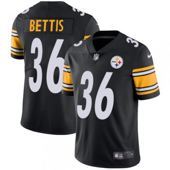 Nike Pittsburgh Steelers #36 Jerome Bettis Black Team Color Men's Stitched NFL Vapor Untouchable Limited Jersey