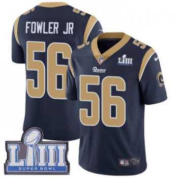 #56 Limited Dante Fowler Jr Navy Blue Nike NFL Home Men's Jersey Los Angeles Rams Vapor Untouchable Super Bowl LIII Bound