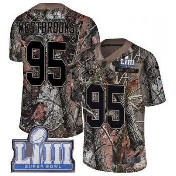 #95 Limited Ethan Westbrooks Camo Nike NFL Men's Jersey Los Angeles Rams Rush Realtree Super Bowl LIII Bound