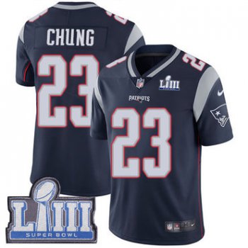 #23 Limited Patrick Chung Navy Blue Nike NFL Home Men's Jersey New England Patriots Vapor Untouchable Super Bowl LIII Bound