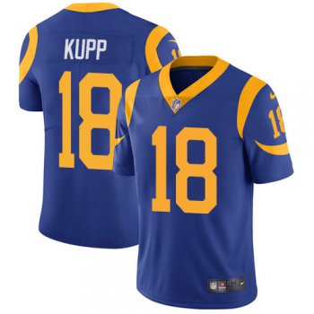 Men's Nike Los Angeles Rams #18 Cooper Kupp Royal Vapor Untouchable Limited Jersey