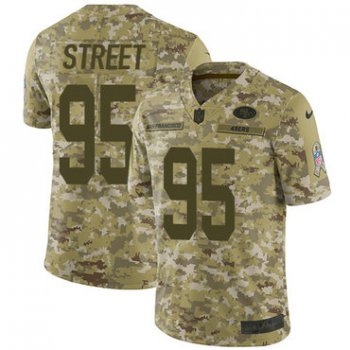 Nike 49ers #95 Kentavius Street Camo Men's Stitched NFL Limited 2018 Salute To Service Jersey