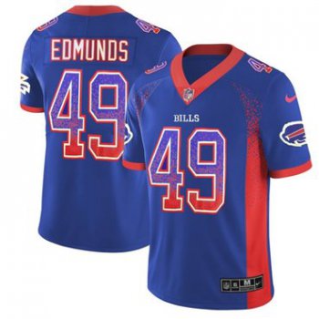 Nike Buffalo Bills #49 Tremaine Edmunds Royal Blue Team Color Men's Stitched NFL Limited Rush Drift Fashion Jersey