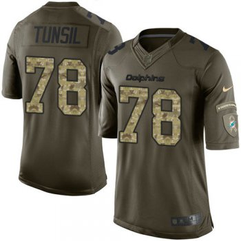Nike Dolphins #78 Laremy Tunsil Green Men's Stitched NFL Limited Salute to Service Jersey