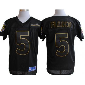 Nike Baltimore Ravens #5 Joe Flacco Super Bowl XLVII Champions Black Elite Jersey