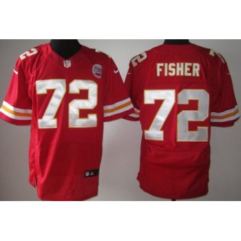 Nike Kansas City Chiefs #72 Eric Fisher Red Elite Jersey