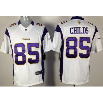 Nike Minnesota Vikings #85 Greg Childs White Game Jersey