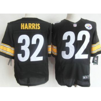 Nike Pittsburgh Steelers #32 Franco Harris Black Elite Jersey