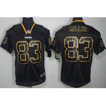 Nike Pittsburgh Steelers #83 Heath Miller Lights Out Black Elite Jersey