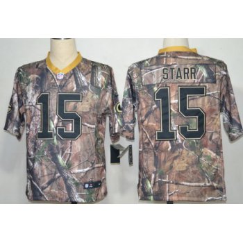 Nike Green Bay Packers #15 Bart Starr Realtree Camo Elite Jersey