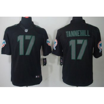 Nike Miami Dolphins #17 Ryan Tannehill Black Impact Limited Jersey