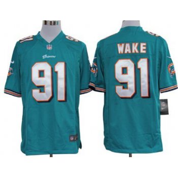 Nike Miami Dolphins #91 Cameron Wake Green Game Jersey