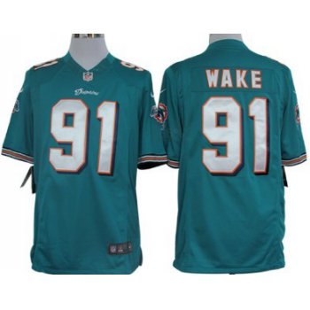 Nike Miami Dolphins #91 Cameron Wake Green Limited Jersey