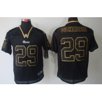Nike St. Louis Rams #29 Eric Dickerson Lights Out Black Elite Jersey