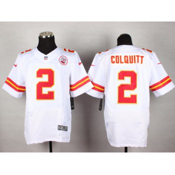 Nike Kansas City Chiefs #2 Dustin Colquitt White Elite Jersey