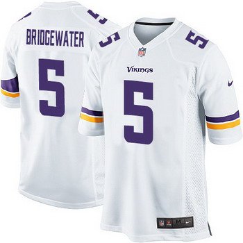 Nike Minnesota Vikings #5 Teddy Bridgewater 2013 White Game Jersey