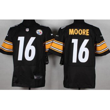 Nike Pittsburgh Steelers #16 Lance Moore Black Elite Jersey