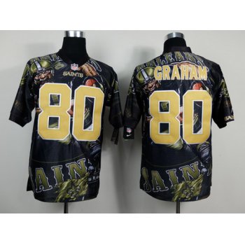 Nike New Orleans Saints #80 Jimmy Graham 2014 Fanatic Fashion Elite Jersey