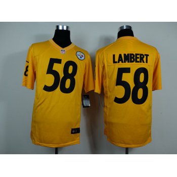 Nike Pittsburgh Steelers #58 Jack Lambert Yellow Game Jersey
